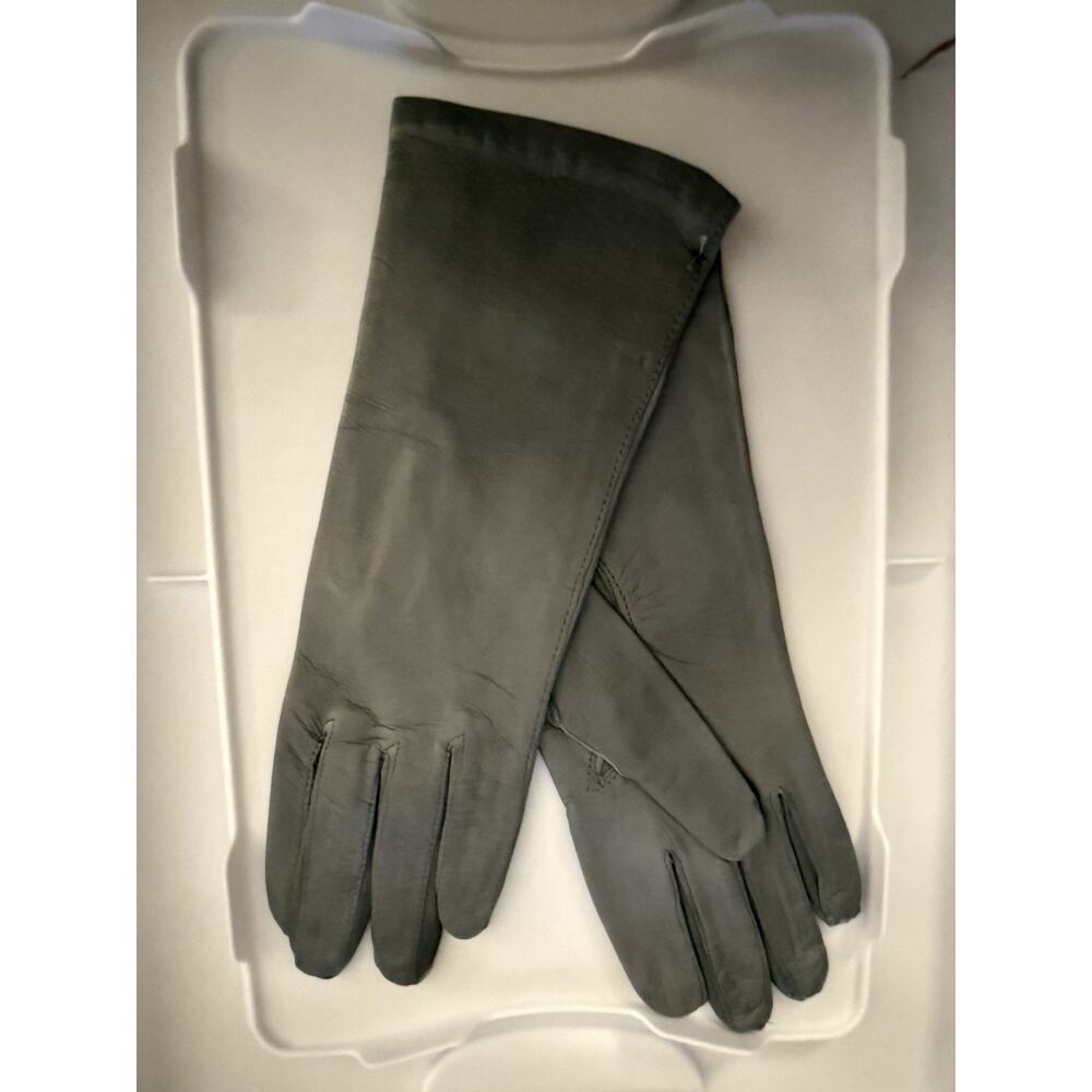 VTG made In Italy Leather Gloves Grey 7
